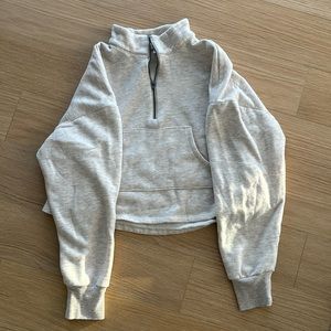 Cropped BP half zip sweatshirt